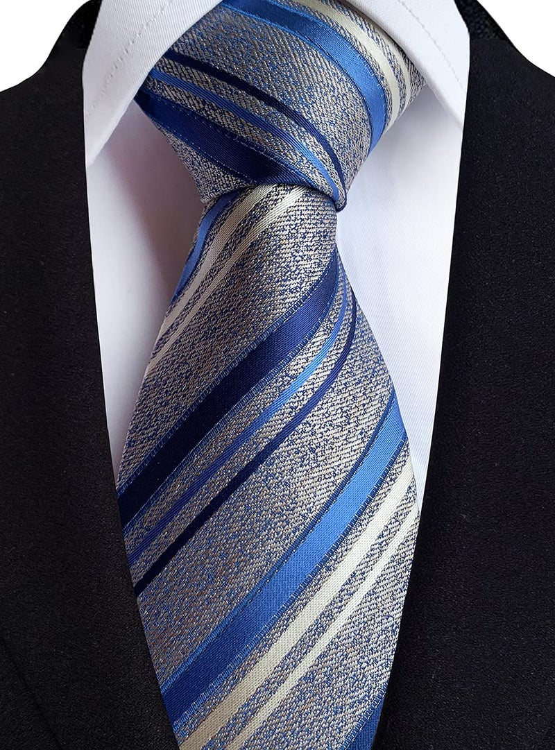 Adulove Men's Necktie Classic Silk Tie Woven Jacquard Neck Ties 6 PCS - Image 3